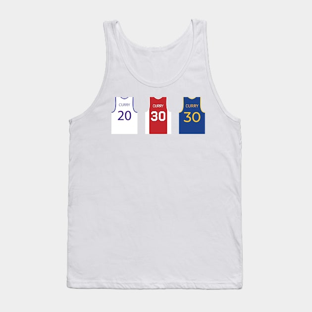 Steph Curry Jersey History Tank Top by WalkDesigns